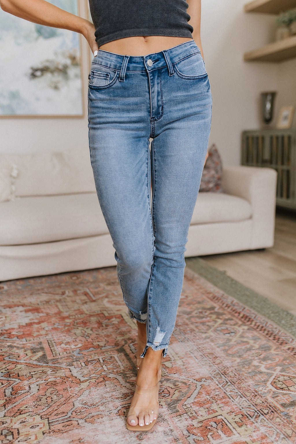 Mariah Mid Rise Cool Relaxed Fit Judy Blue Jeans